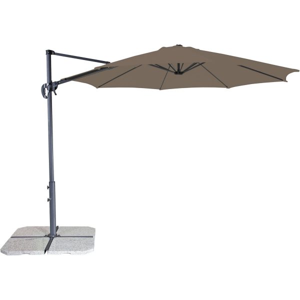 Doppler Pendelschirm Ravenna Smart D.846 Greige Ø 300 cm 8-tlg.