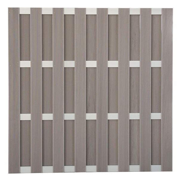 GroJa Fertigzaun Quadratisch Bi-Color Sand 180 cm x 180 cm