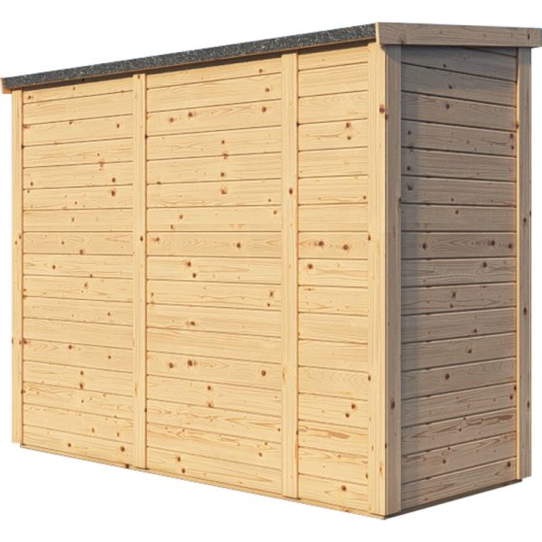 Bertilo Gartenschrank Multibox 3 Natur 200 cm x 82 cm FSC®