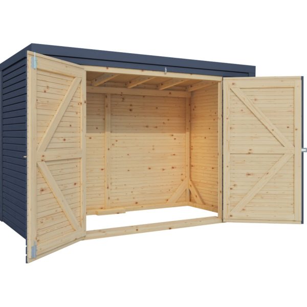 Bertilo Gartenschrank Box Bike 103 cm x 207 cm Anthrazit FSC®