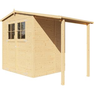 Bertilo Gerätehaus Plexi Apex 2 Plus 157 cm x 325 cm Natur FSC®