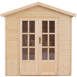 Timbela Gartenhaus/Gerätehaus Holz M351FB+H351FBBLACK 4 m² Dachziegel Schwarz mit Boden