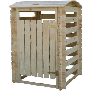 Timbela Mülltonnenbox Holz M606-1 für 1 Behälter