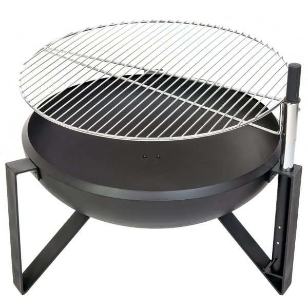 Westmann Premium Grill Feuerstelle inkl. Grillrost Ø 70 cm x 75 cm Schwarz