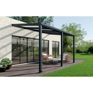 Terrando Terrassenüberdachung Soleil Anthrazit Glas B 508 cm x T 300 cm