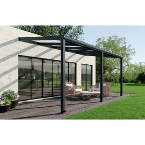 Terrando Terrassenüberdachung Soleil Anthrazit Glas B 609 cm x T 300 cm