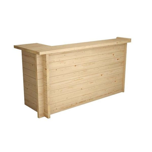 Finntherm Holz-Bar Naturbelassen B 200 cm x T 75 cm x H 110 cm