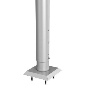 Biohort Steher für Sichtschutz zum Andübeln 135 cm hvst. Silber-Metallic