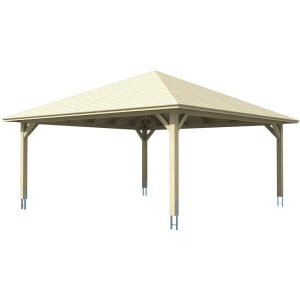 Skan Holz Carport Taunus 634 cm x 634 cm Weiß