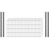 Standard-Zaunset 6/5/6 Doppelstab 3 Matten + 4 Pfosten 250/83 cm Verzinkt