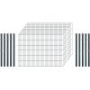 Standard-Zaunset 6/5/6 Doppelstab 9 Matten + 10 Pfosten 250/123 cm Anthrazit