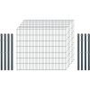 Standard-Zaunset 6/5/6 Doppelstab 7 Matten + 8 Pfosten 250/143 cm Anthrazit