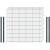 Standard-Zaunset 6/5/6 Doppelstab 3 Matten + 4 Pfosten 250/163 cm Anthrazit