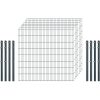 Standard-Zaunset 6/5/6 Doppelstab 7 Matten + 8 Pfosten 250/163 cm Anthrazit