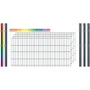 Industrie-Zaunset 8/6/8 Doppelstab 4 Matten + 5 Pfosten 250/83 cm Freie Farbwahl