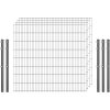 Industrie-Zaunset 8/6/8 Doppelstab 4 Matten + 5 Pfosten 250/163 cm Verzinkt
