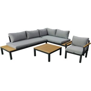 Gartenfreude Aluminium-Lounge Ambience Zwei- u. Dreisitzer Sessel Tisch DG