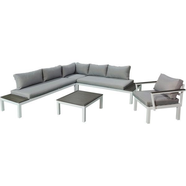 Gartenfreude Aluminium-Lounge Ambience Zwei- u. Dreisitzer Sessel uvm. Weiß