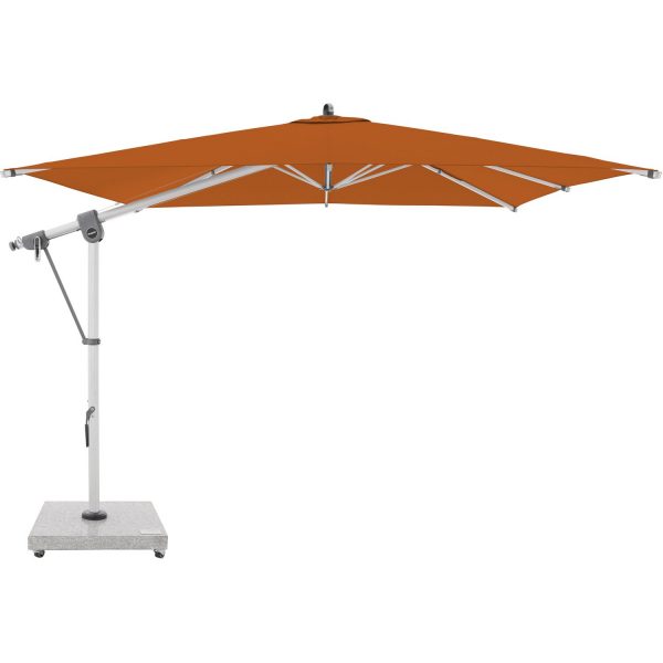 Doppler Ampelschirm Expert 300 cm x 300 cm Terracotta mit Kurbelmechanik