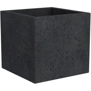 Scheurich Pflanzgefäß C-Cube 240 38 cm x 38 cm Stony Black