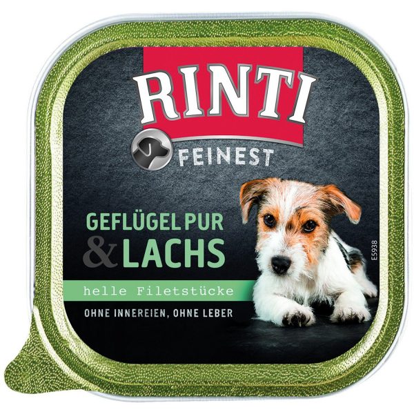 Rinti Hunde-Nassfutter Feinest Geflügel und Lachs 150 g