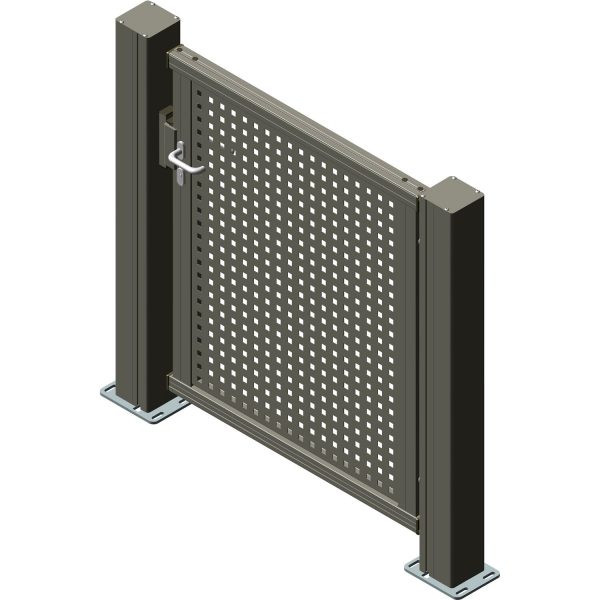GAH Alberts Einzeltor Mosaik Lochblech 120 cm x 180 cm links Anthrazit
