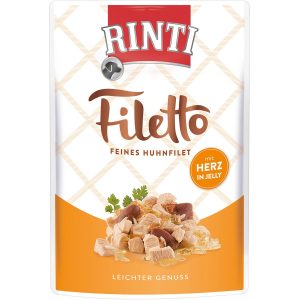 Rinti Hunde-Nassfutter Filetto Huhn mit Herz in Jelly 100 g