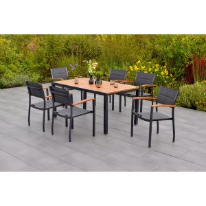 Merxx Gartenmöbel-Set Paxos 7-teilig 150 cm x 90 cm x 74 cm