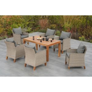 Merxx Gartenmöbel-Set Avellino 7-teilig 150/200 cm x 90 cm