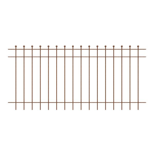 Eleo Gartenzaun Como 96 cm x 90 cm Unbeschichtet