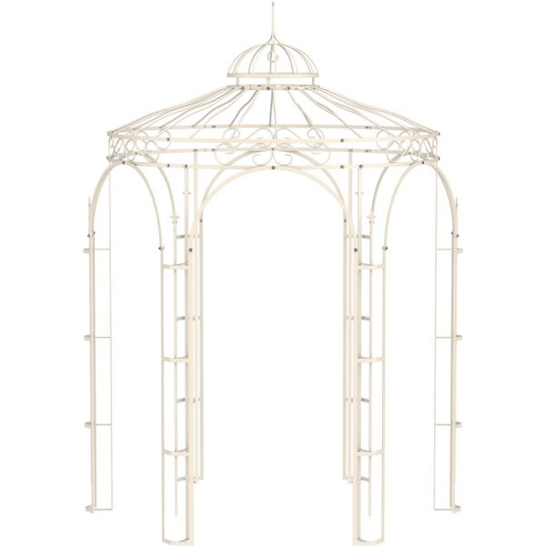 Eleo Pavillon Siena 265 cm x Ø 210 cm Pulverbeschichtet Weiß