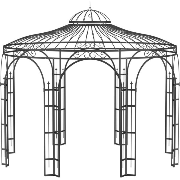 Eleo Pavillon Florenz Pulverbeschichtet Schwarz