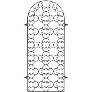 Eleo Rankgitter Rosa 190 cm x 82 cm Schwarz