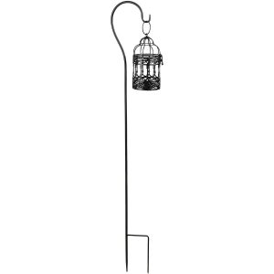 Gartenstecker Laterne Schwarz - 16 x 8 x 85 cm (LxBxH)