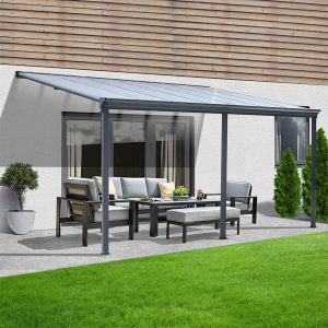 Home Deluxe Terrassenüberdachung Solis Alu 495 x 303 x 226 / 278 cm Anthrazit