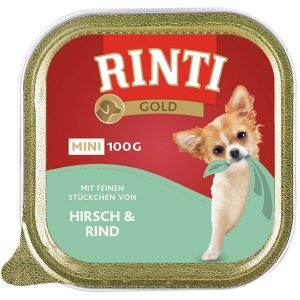 Rinti Hunde-Nassfutter Gold Mini Hirsch und Rind 100 g