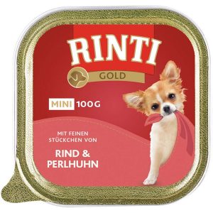 Rinti Hunde-Nassfutter Gold Mini Rind und Perlhuhn 100 g