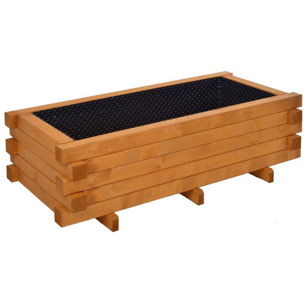 Gaspo Pflanzkasten Faak 42 cm x 140 cm x 70 cm Vintage Grau