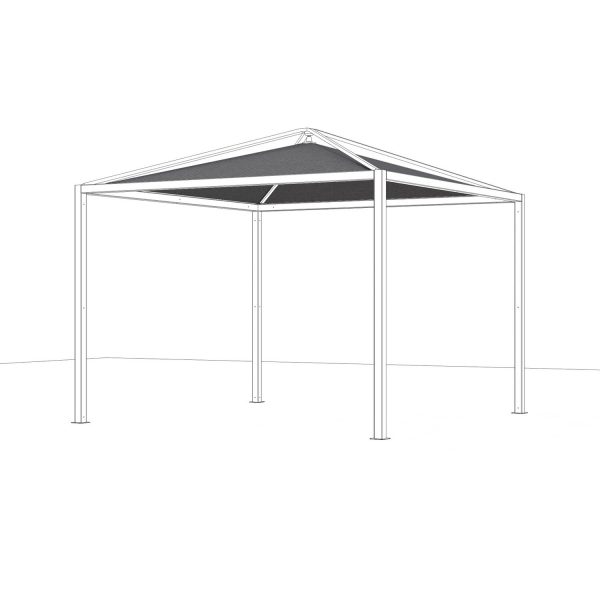 Siena Garden Dachbezug Schattenmanufaktur Comuna Anthrazit 300 cm x 300 cm