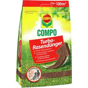 Compo Turbo-Rasendünger 5 kg für einen robusten Rasen