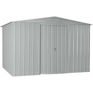 Globel Industries Metall-Gerätehaus 10x8 Silber Metallic B x T: 295 cm x 237 cm