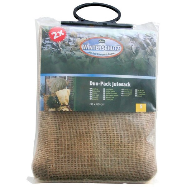 Winterschutz Jutesack Natur im Duo-Pack 60 cm x 80 cm