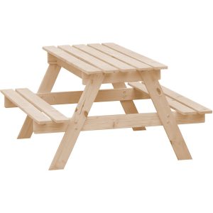 Timbela Kindersitzgarnitur Holz M010-1 mit Staufach