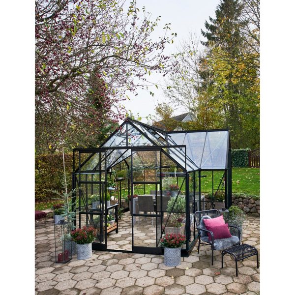 Halls Gewächshaus Garden Room ESG 3 mm Schwarz 12