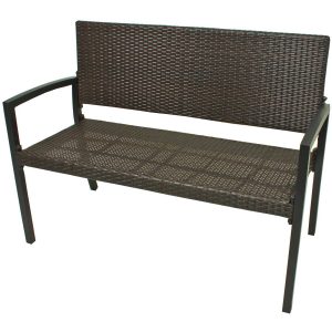 Parkbank Sanremo Coffee 2-Sitzer 87 x 116 x 60 cm