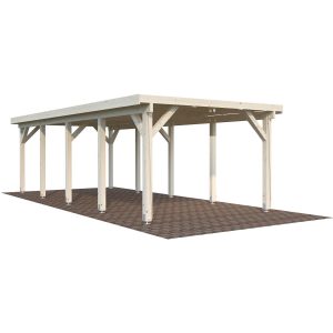 Palmako Flachdach-Einzelcarport Karl Natur 360 cm x 762 cm