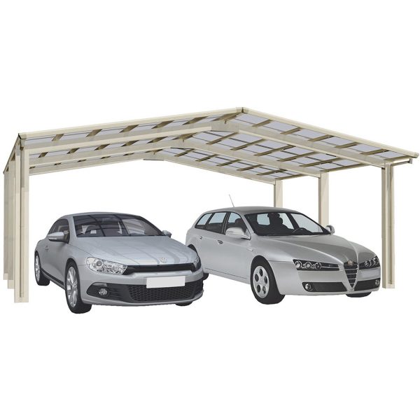 Ximax Carport Linea-110 M-Ausführung Edelstahl-Look