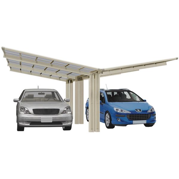 Ximax Carport Linea-110 Y-Ausführung Edelstahl-Look