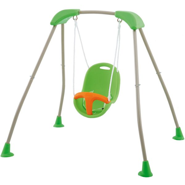 Trigano Babyschaukel aus Metall Grau-Grün Höhe 120 cm klappbar