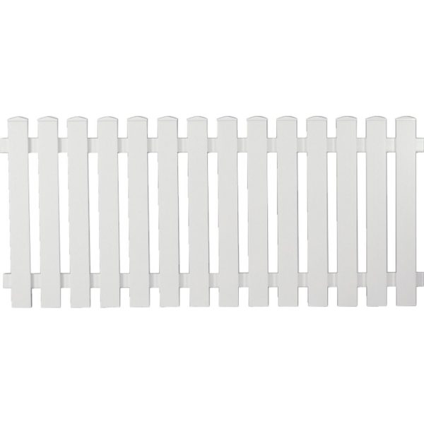 T & J Vorgartenzaun Lightline gerade Weiß 180 x 80 cm